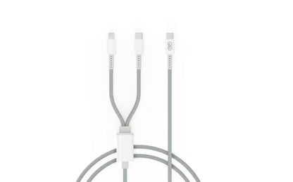 2 in 1 Fast Cable 2.4A Fast Cable USB C to (C+L)