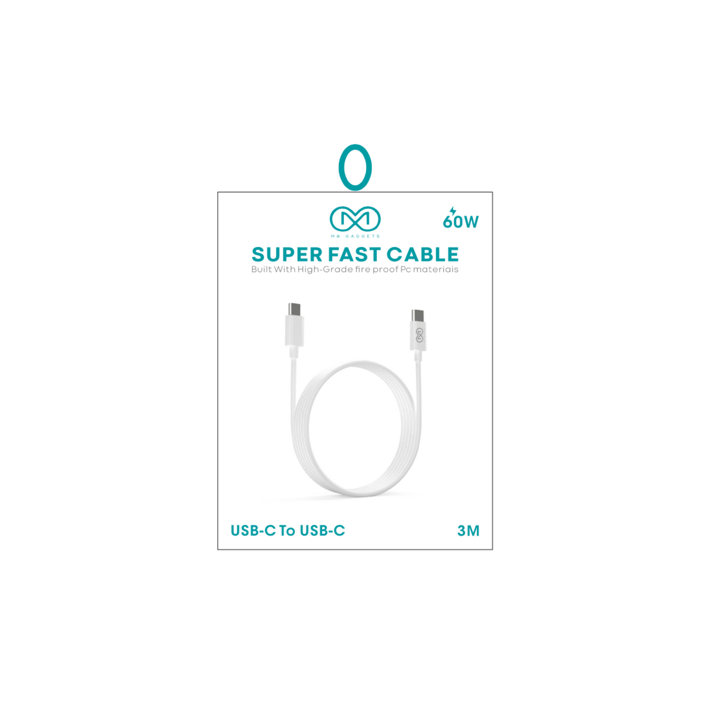 Super Fast Cable 3M USB-C to USB-C 60W